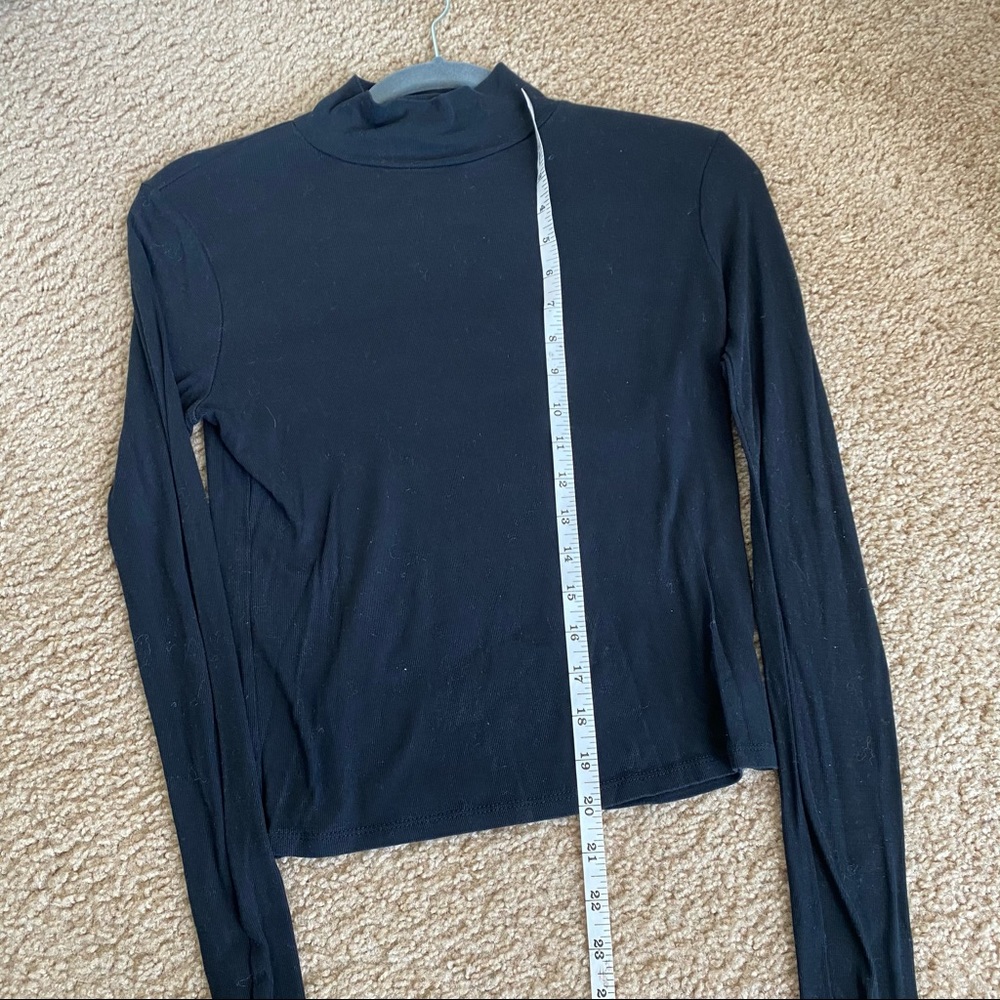 Topshop Black Ribbed Mockneck Basic Layering Top … - image 4